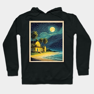 Ceara Brazil Starry Night Vintage Tourism Travel Poster Art Hoodie